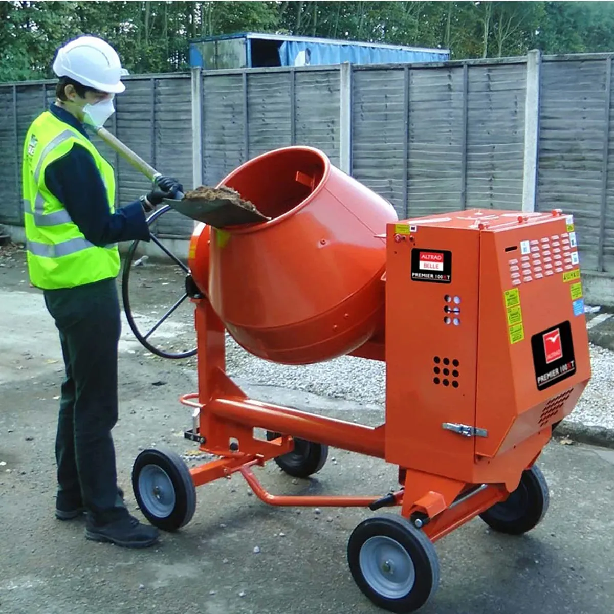 Belle PM28 Premier 150XT Electric Site Mixer 110V/50Hz 150L Capacity. Durable & Efficient Mixer