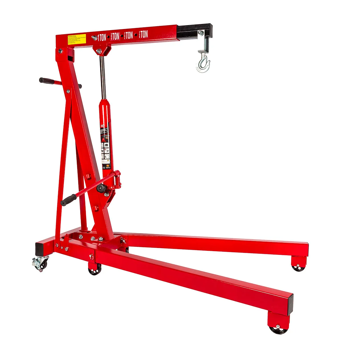 Big Red Torin 1-Ton Hydraulic Folding Engine Crane. Lifting Range 160-2040 mm