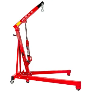 Big Red Torin 1-Ton Hydraulic Folding Engine Crane. Lifting Range 160-2040 mm