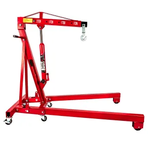 Big Red Torin 2-Ton Hydraulic Folding Engine Crane. Lifting Range 25-2240 mm