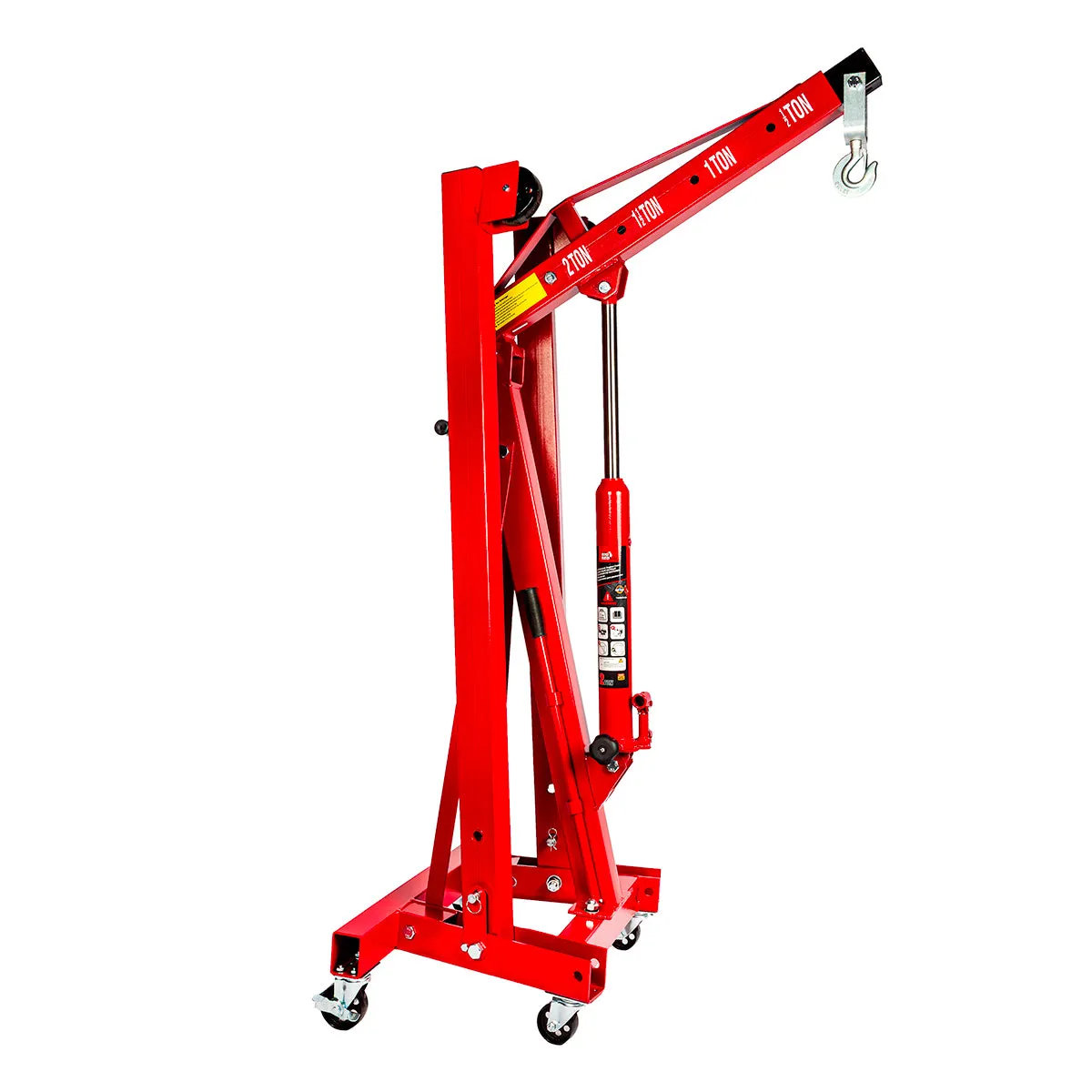 Big Red Torin 2-Ton Hydraulic Folding Engine Crane. Lifting Range 25-2240 mm