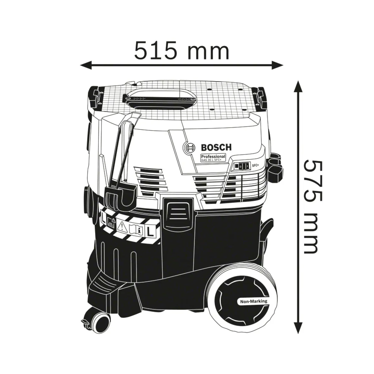 Bosch GAS 35 L SFC  Professional L-Class Wet & Dry Vacuum 240V/1200W 06019C3060