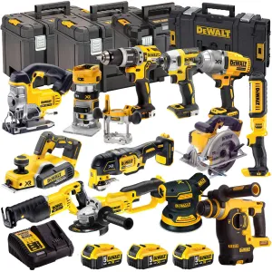 Dewalt 18V 13 Piece Power Tool Kit with 3 x 5.0Ah Batteries T4TKIT-487