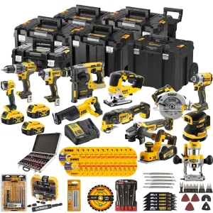 Dewalt DCK755P3T13A 18V 13 Piece Power Tool Kit with 3 x 5.0Ah Battery Charger & Accessories Set