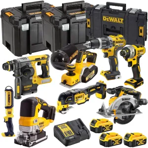 Dewalt DCKT4T8B3 18V Brushless 8 Piece Kit With 3 x 5.0Ah Battery Charger & TStak Tool Storage
