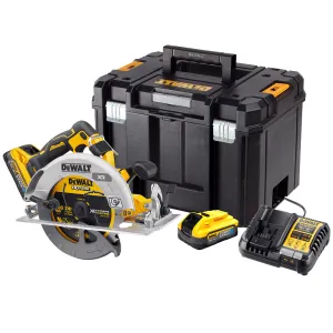 Dewalt DCS573H2T 18V XR Brushless 190mm Circular Saw with 2 x 5.0Ah Battery Charger & Case