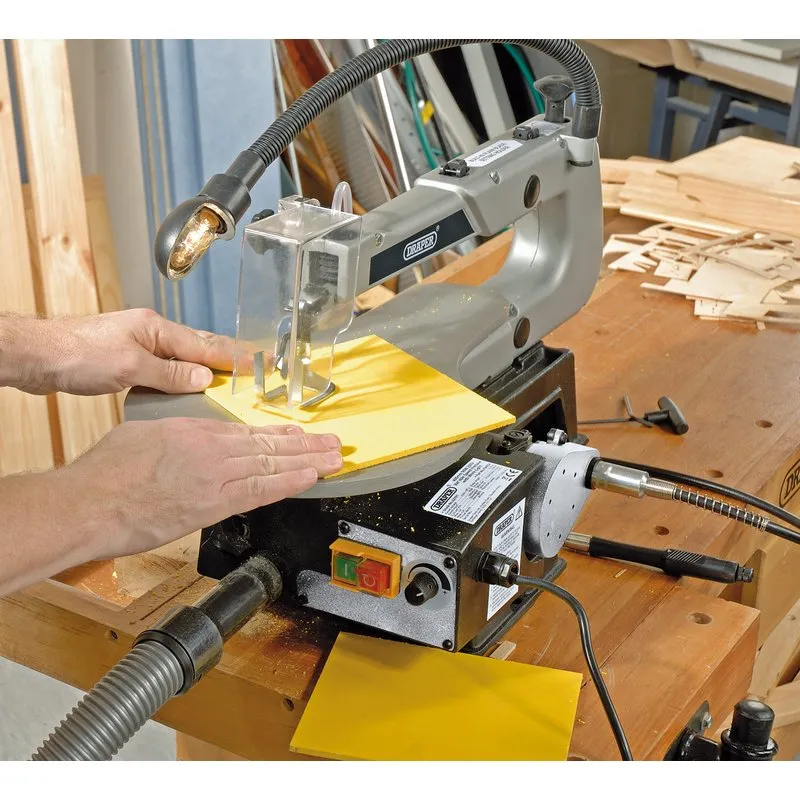 Draper FS405V Variable Speed Scroll Saw with Flexible Drive Shaft and Worklight 405mm 230V/90W 22791