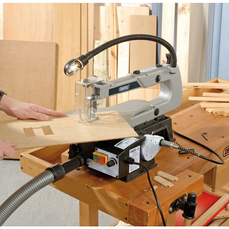 Draper FS405V Variable Speed Scroll Saw with Flexible Drive Shaft and Worklight 405mm 230V/90W 22791