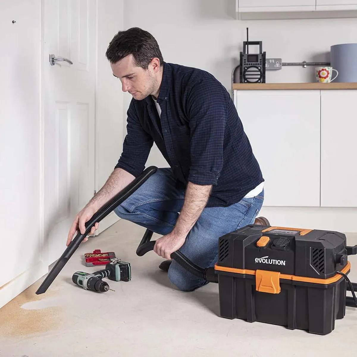 Evolution R15VAC Wet & Dry Vacuum Cleaner Dust Extractor 240V With Power Take-off - 086-0001