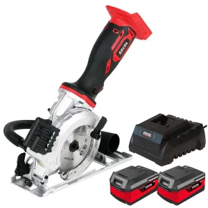 Excel 18V 115mm Mini Circular Saw with 2 x 4.0Ah Battery & Charger