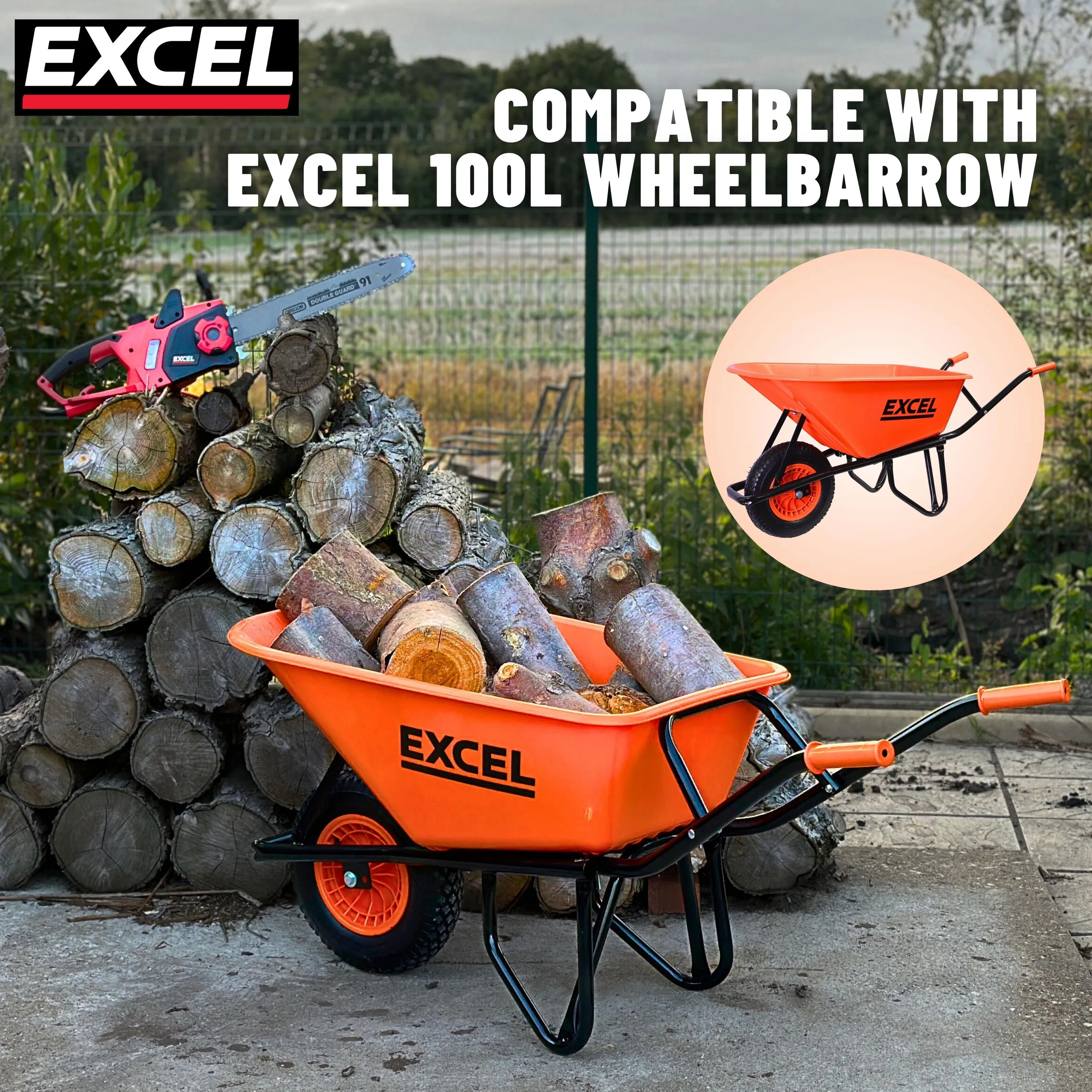 Excel Handle Grips for Heavy Duty 100L Wheelbarrow SKU 30372