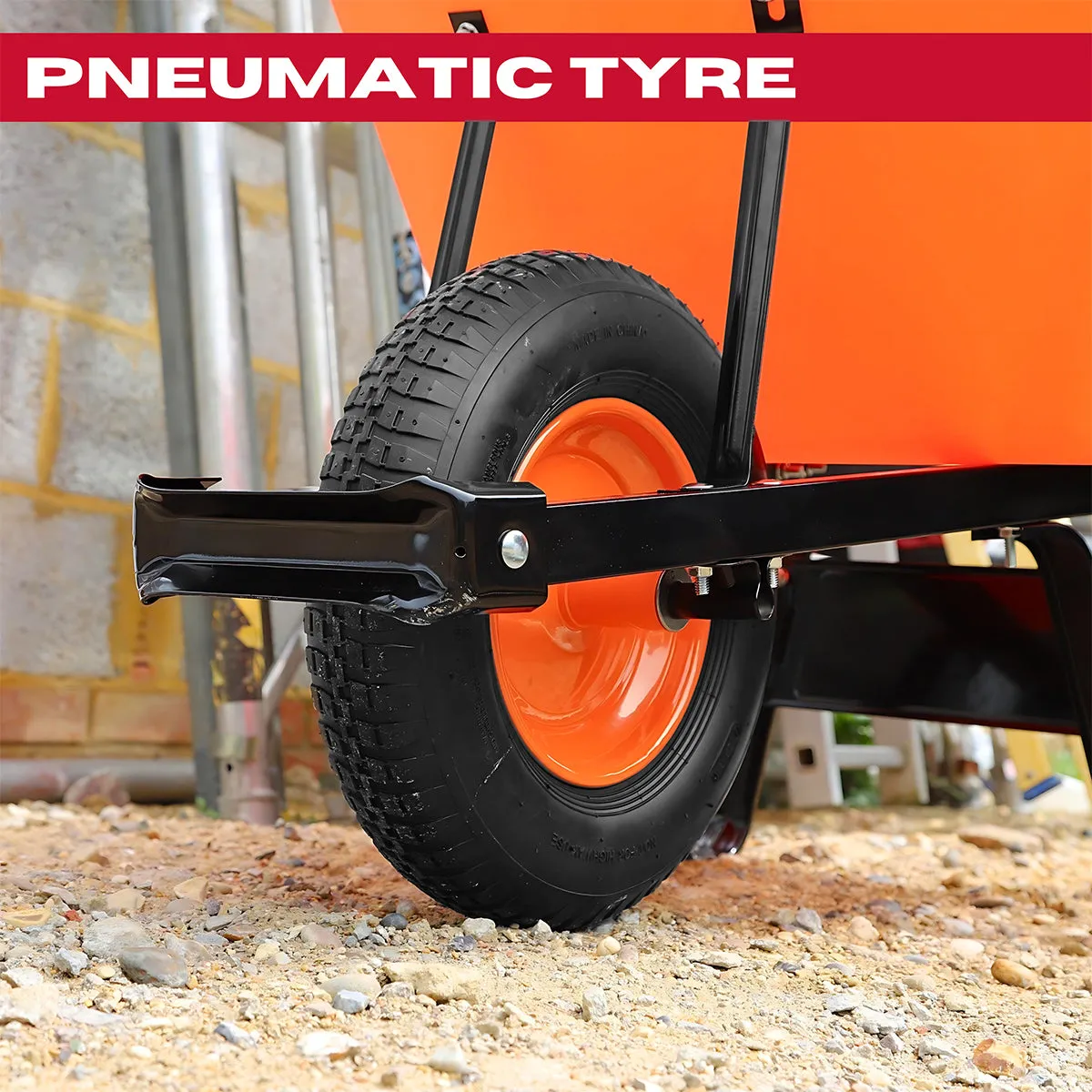 Excel Heavy Duty 120L Wheelbarrow HDPE Plastic Tray