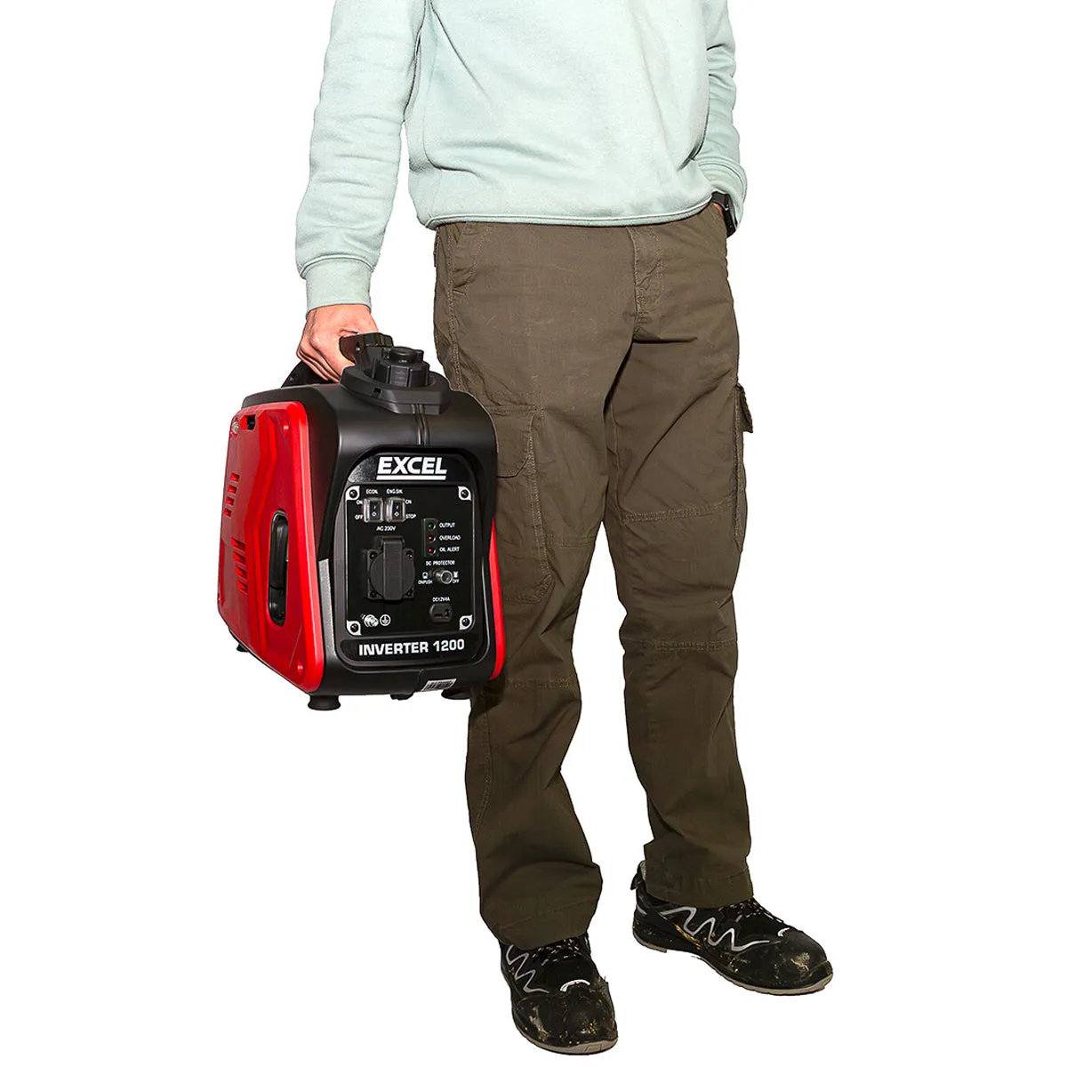 Excel Petrol Inverter Generator 4-Stroke Engine - 1200W Power Output. 60CC for Reliable Outdoor use
