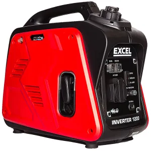 Excel Petrol Inverter Generator 4-Stroke Engine - 1200W Power Output. 60CC for Reliable Outdoor use