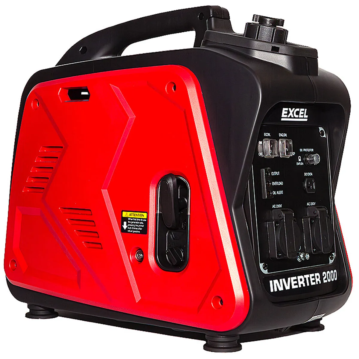 Excel Petrol Inverter Generator 4-Stroke Engine - 2000W Power Output. 99CC for Reliable Outdoor use