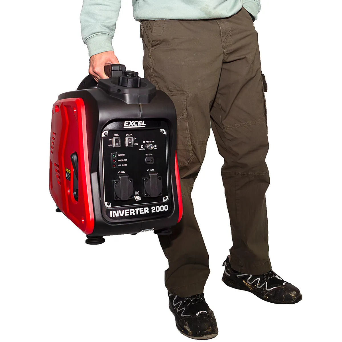 Excel Petrol Inverter Generator 4-Stroke Engine - 2000W Power Output. 99CC for Reliable Outdoor use
