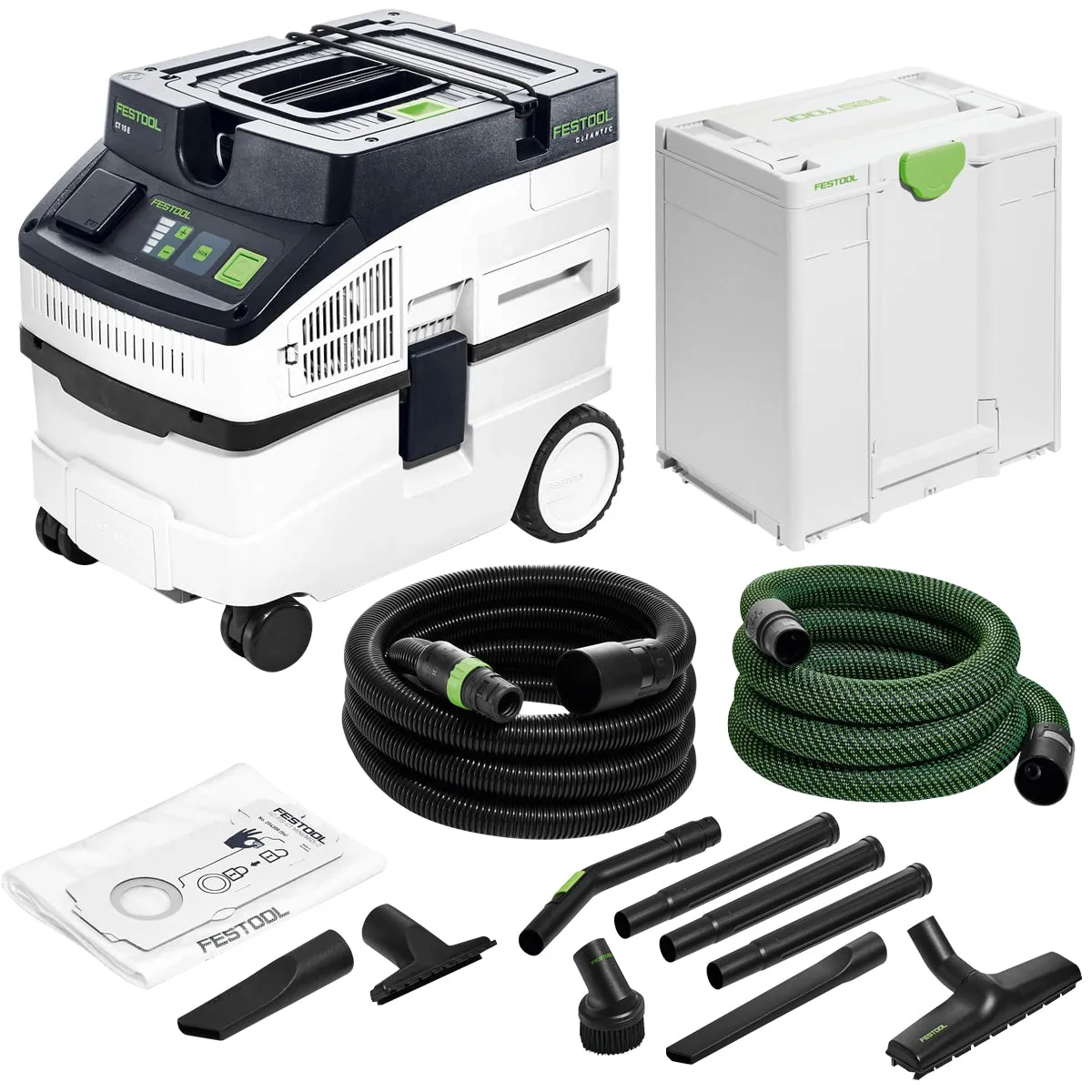 Festool CT 15 E 230V GB Mobile Dust Extractor - 577412 With Cleaning Set 577258