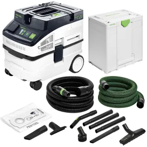 Festool CT 15 E 230V GB Mobile Dust Extractor - 577412 With Cleaning Set 577258