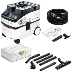 Festool CT 15 E 230V GB Mobile Dust Extractor - 577412 With Compact Cleaning Set 577257