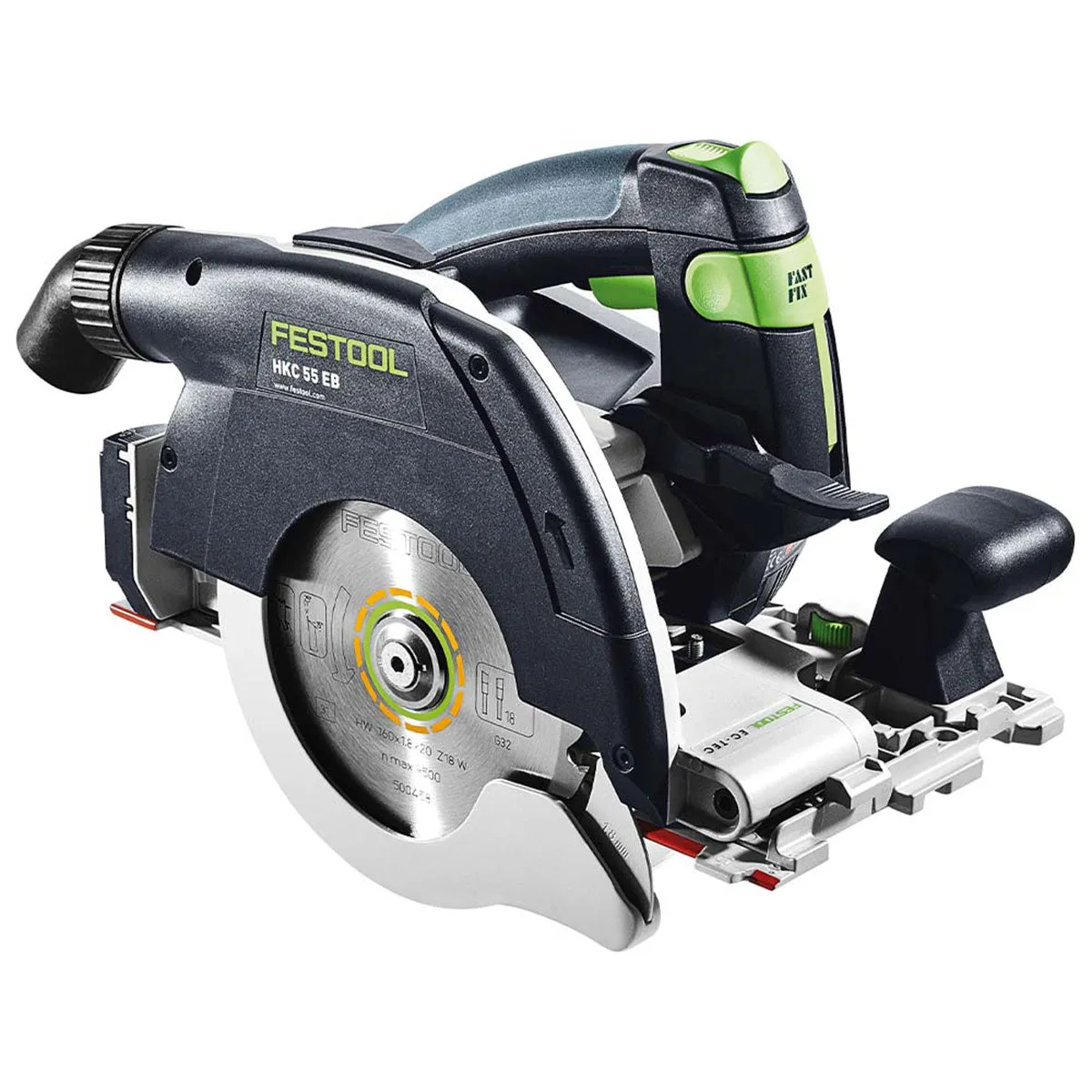 Festool HKC 55 EB-Basic-5.0 18V Brushless 160mm Circular Saw - 577034 With 1 x 5.0Ah Battery. Charger & 670mm Guide Rail