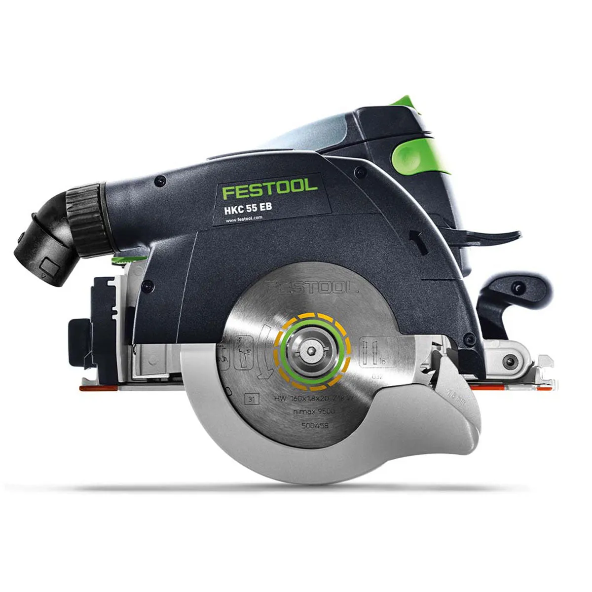 Festool HKC 55 EB-Basic-5.0 18V Brushless 160mm Circular Saw - 577034 With 1 x 5.0Ah Battery. Charger & 670mm Guide Rail