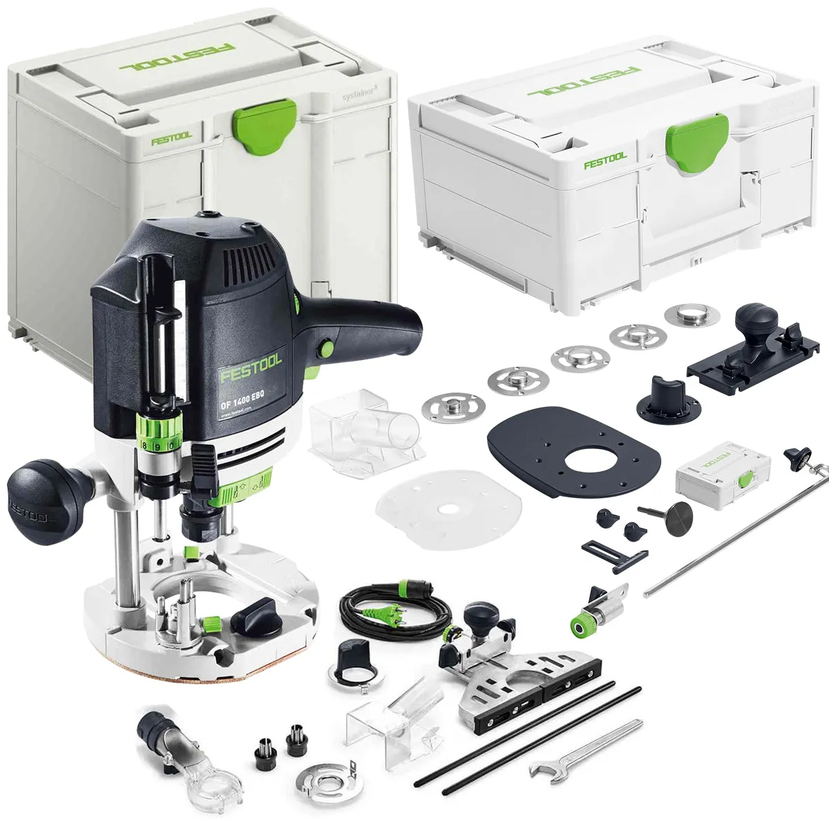 Festool OF 1400 EBQ-Plus 230V GB Router - 576210 With Router Accessories Set 578046