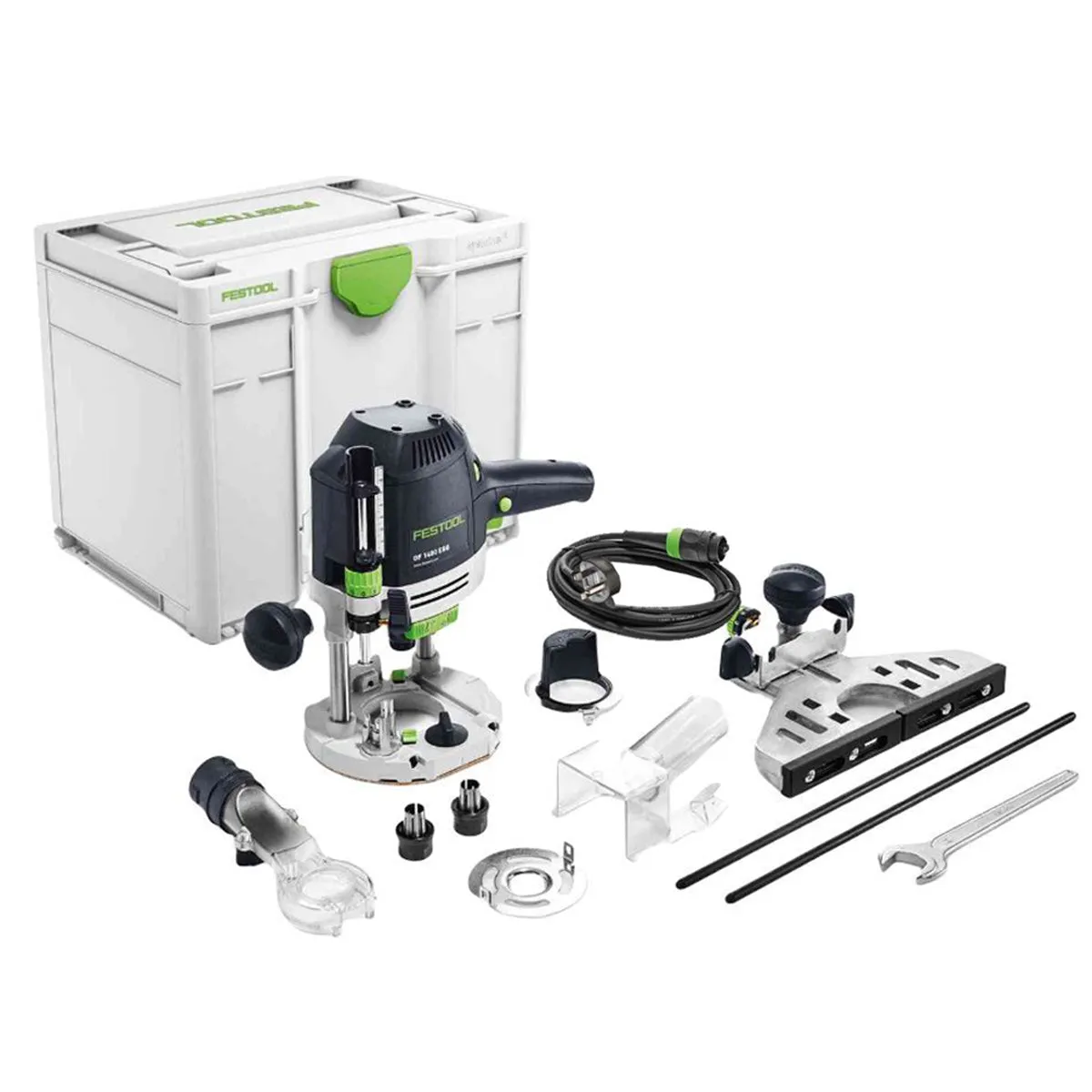Festool OF 1400 EBQ-Plus 230V GB Router - 576210 With Router Accessories Set 578046