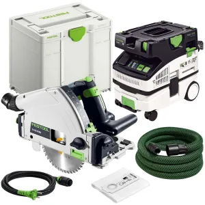 Festool TS 55 FEBQ-Plus 230V GB Circular Plunge-Cut Saw - 576706 With Mobile Dust Extractor 574843