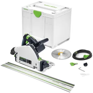 Festool TS 55 FEQ-Plus 110V GB Circular Plunge-Cut Saw - 576707 With 1 x Guide Rail FS 1400/2