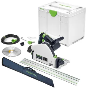Festool TS 55 FEQ-Plus 110V GB Circular Plunge-Cut Saw - 576707 With Guide Rail & Guide Rail Bag