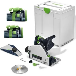 Festool TSC 55 KEB-Basic-5.0 GB 18V 160mm Brushless Plunge-Cut Saw With 2 x 5.0Ah Batteries - 577589