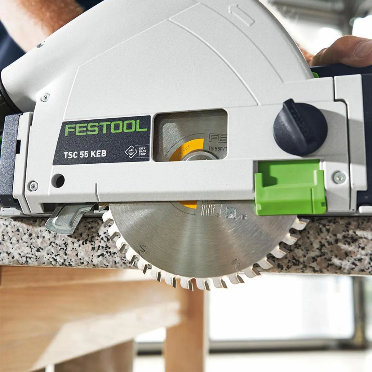 Festool TSC 55 KEB-Basic-5.0 GB 18V BL Plunge-Cut Saw - 577589 With 2 x 5.0Ah Batteries. Charger & 1 x Guide Rail Kit