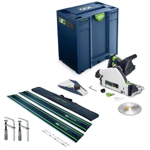 Festool TSC 55 KEB-Basic GB 36V Brushless Plunge-Cut Saw 100Y Limited Edition - 578227 With 2 x Guide Rail. Connector. Clamp & Bag