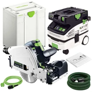 Festool TSV 60 KEBQ-Plus 230V GB Plunge-Cut Saw - 576733 With With Mobile Dust Extractor 574843