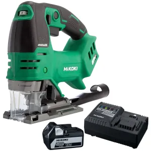 Hikoki CJ36DAJ3Z 36V MultiVolt Brushless Top Handle Jigsaw with 1 x 5.0Ah Battery & Charger