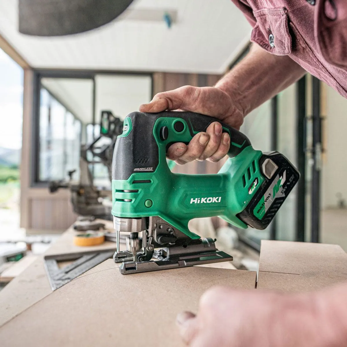 Hikoki CJ36DAJ3Z 36V MultiVolt Brushless Top Handle Jigsaw with 1 x 5.0Ah Battery & Charger