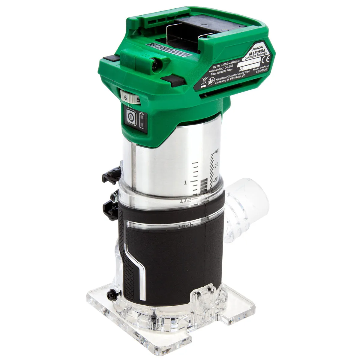 Hikoki M1808DAJ2Z 18V 1/4 Brushless Router Trimmer with 1 x 2.5Ah/5.0Ah Battery & Charger