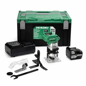 Hikoki M1808DAJPZ 18V Brushless 1/4 Router Trimmer with 1 x 5.0Ah Battery Charger & Case