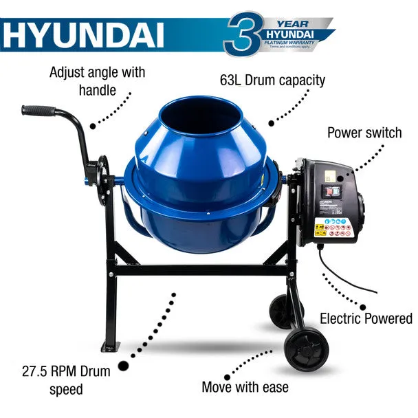 Hyundai HYCM63E Cement Concrete Mixer 230V/220W
