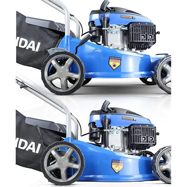 Hyundai HYM400P 40cm Petrol Lawnmower 79cc Engine. 25-75mm Cuts. 45L Grass Catcher & Rear Discharge