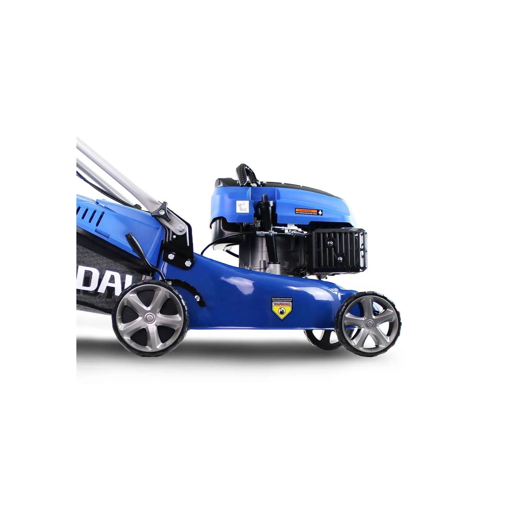 Hyundai HYM430SP 43cm Self-Propelled Petrol Lawnmower 139cc Engine. 25-75mm Cut & Rear Discharge