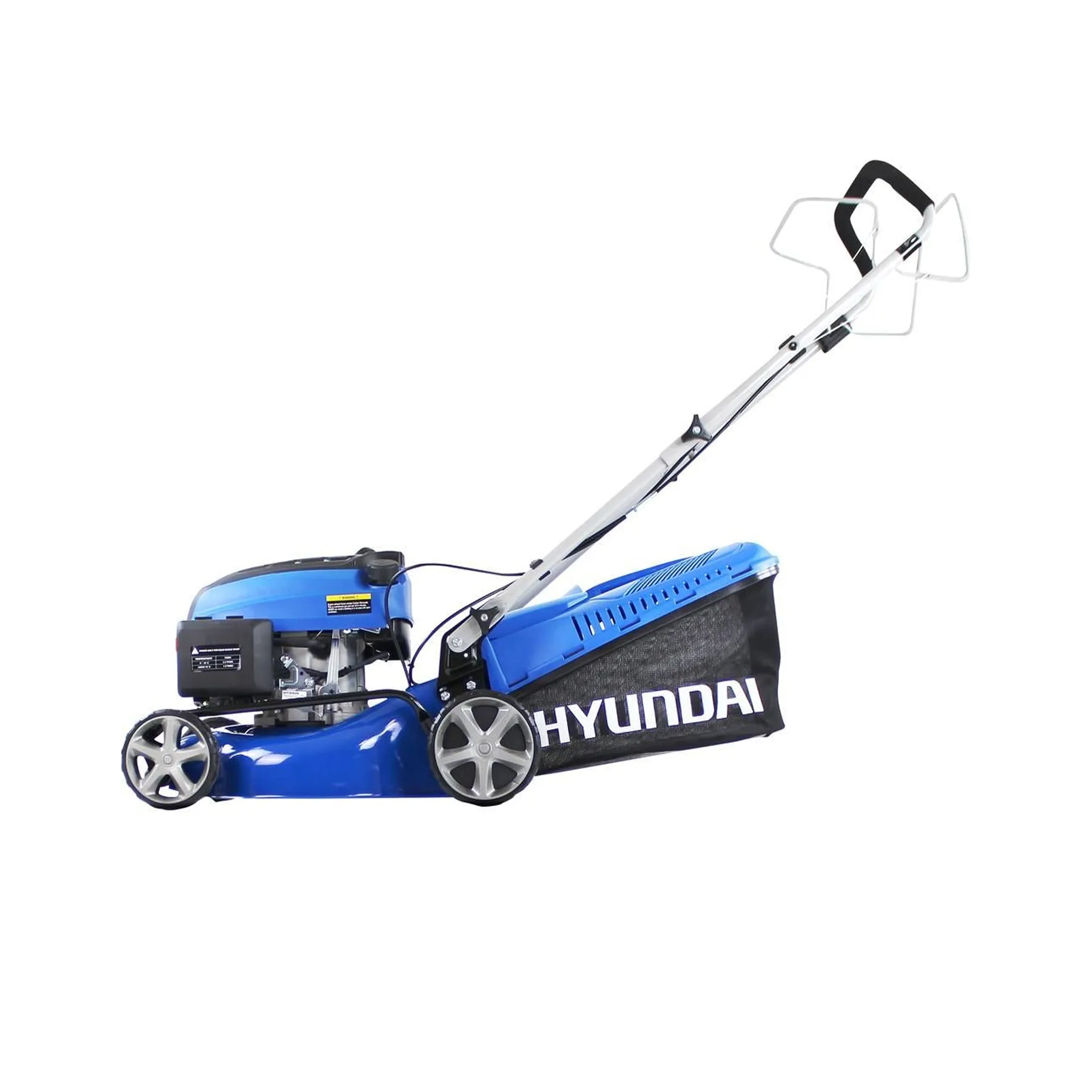 Hyundai HYM430SP 43cm Self-Propelled Petrol Lawnmower 139cc Engine. 25-75mm Cut & Rear Discharge