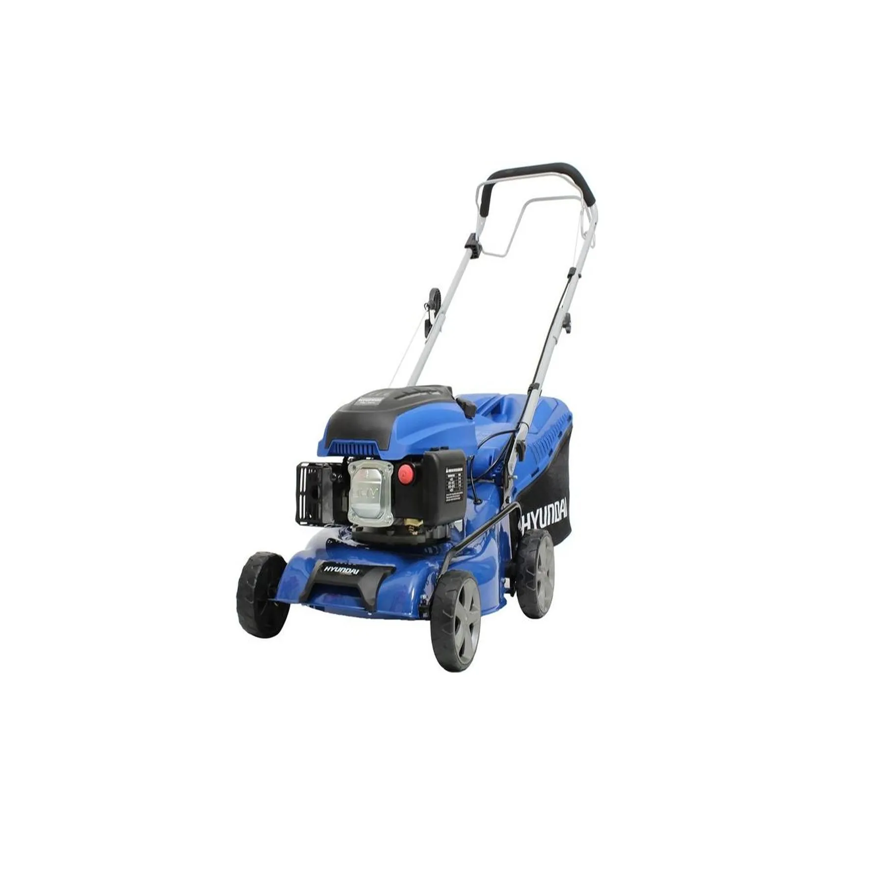 Hyundai HYM430SP 43cm Self-Propelled Petrol Lawnmower 139cc Engine. 25-75mm Cut & Rear Discharge