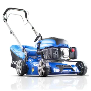 Hyundai HYM430SP 43cm Self-Propelled Petrol Lawnmower 139cc Engine. 25-75mm Cut & Rear Discharge
