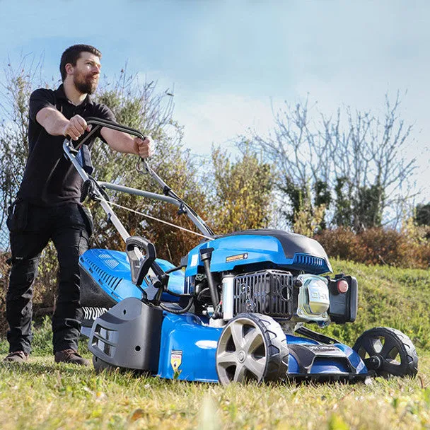 Hyundai HYM430SPER 43cm Electric-Start Self-Propelled Petrol Roller Lawnmower 139cc Engine & 25-75mm Cuts