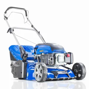 Hyundai HYM430SPR 43cm Self-Propelled Petrol Roller Lawnmower. 25-75mm Cuts & Rear Discharge
