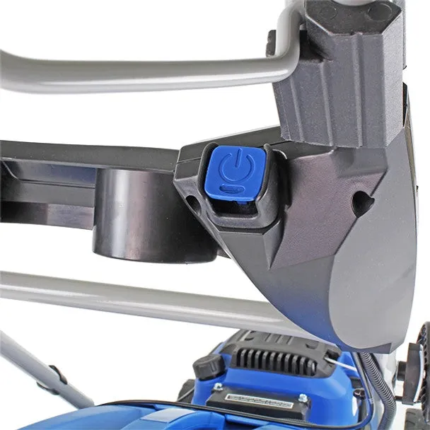 Hyundai HYM460SPE 46cm Electric-Start Self-Propelled Petrol Lawnmower Mulch. Rear & Side Discharge
