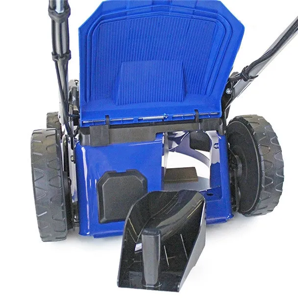 Hyundai HYM460SPE 46cm Electric-Start Self-Propelled Petrol Lawnmower Mulch. Rear & Side Discharge