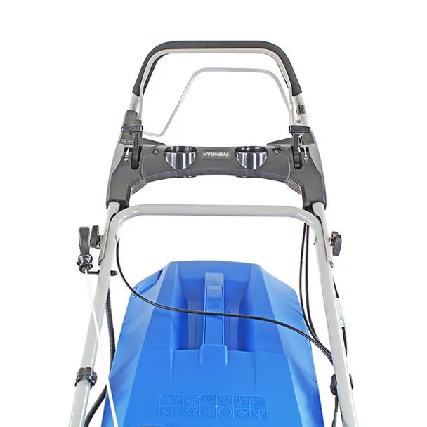 Hyundai HYM460SPE 46cm Electric-Start Self-Propelled Petrol Lawnmower Mulch. Rear & Side Discharge