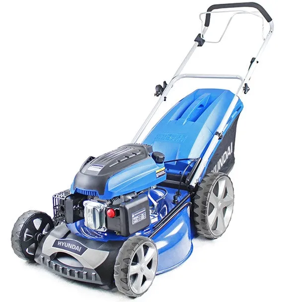 Hyundai HYM510SP 51cm Self-Propelled Petrol Lawnmower. Mulch. Rear & Side Discharge. Hose Connector